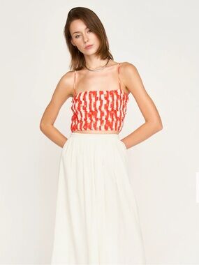 NWT Mirth PUGLIA TOP IN CHERRY HOPSCOTCH, Large.